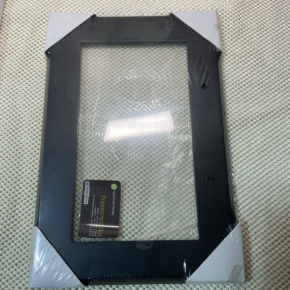 Uppercase Living FrameWorks Black 4 Opening Photo Frame 15.25x10.25 NWT